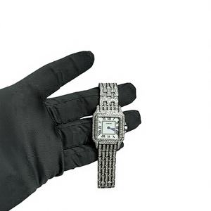 Montre de luxe pour homme et femme, mouvement Ronda, 70,10 CT Moissanite, style business, plongée, boîtier en acier inoxydable, cadran en verre, aiguilles analogiques - Product Image 1