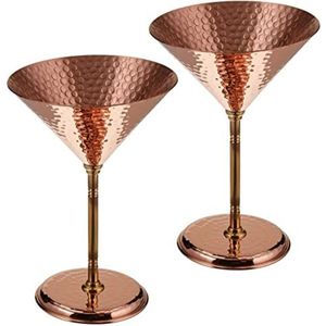 Handmade Copper Plated Cocktail Glass Metal Coupe Glass Wine Goblet Barware Party Champagne Glass for Home Hotel Bar <b>Drinkware</b> - Product Image 5