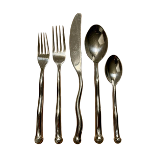 Ensemble de couverts en acier inoxydable pour la cuisine, accessoires de cuisine, ensemble de couverts vintage de luxe pour la maison, métal brossé or mat - Product Image 6