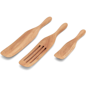 High Heat Resistant Wooden <b>Spurtle</b> Spoon Food Safe Sourdough Starter Baking Cooking Dough Mixing Tool - Product Image 3
