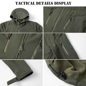 Veste en denim softshell imperméable et respirante pour homme, à capuche, manches amovibles, doublure en polaire, coupe-vent, vintage, pour le ski et la neige en hiver - Product Image 6