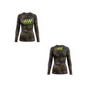 เสื้อแรชการ์ดแขนยาวพิมพ์ลายพรางสำหรับผู้หญิง ยี่ห้อ Askar Wear แห้งเร็ว ระบายอากาศได้ดี เหมาะสำหรับผู้ใหญ่ - Product Image 3