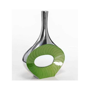 Contemporary Stainless Steel Tabletop Vases Set Handmade Multi Color Striped Design for Indoor Home Decor - Product Image 4