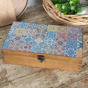 Boîte de rangement en bois imprimée pour bijoux et huiles essentielles – Vente en gros - Product Image 1