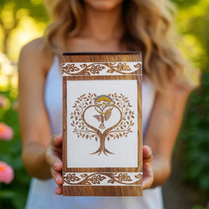 AYAANS Rosewood wooden Hand Carved Wooden Hot Selling cremation Urn <b>Box</b> for Adult Ashes Wholesale Cremation Urns (6X6X11)IN - Product Image 5