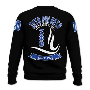 Sudadera Personalizada con Logotipo de Zeta Phe Beta 1920, Corte Regular, Fabricada por un Fabricante de Ropa, Sudadera con Cuello Redondo Estampada para Mujer - Product Image 3