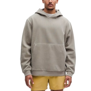 Sweat à capuche décontracté pour homme, manches longues, en molleton bouclette épais avec logo personnalisé, respirant et séchage rapide pour l'hiver - Product Image 2