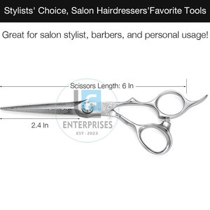 Ciseaux de barbier en acier inoxydable de qualité supérieure - Durables, légers, nouveau style, prix de gros abordable - Product Image 3
