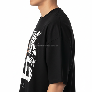 Drop Shoulder T-<b>Shirt</b> Oversized Graphic Print Quick Dry Custom OEM Wholesale - Product Image 5
