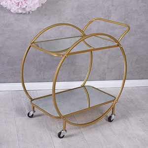 <b>Drinking</b> Trolley Black, Modern Bar Trolley, Wooden and Metal Combination, 4 Rotating Wheels, Storage <b>Rack</b> Bar trolley - Product Image 4