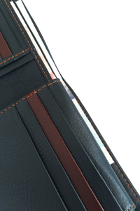 Tarjetero de Cuero Genuino Personalizado al por Mayor, Cartera de Hombre de Alta Calidad, Cartera Suave para Hombre con Detalles de Costuras y Ribetes - Product Image 4