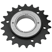 9-versnellingsfietsvrijwiel 22T 1.370"x1/2" X 1/8" inch 4 pennen Volledig kogelgelagerd duurzaam stalen tandwiel Hoge kwaliteit gepolijst/zwart-BCP