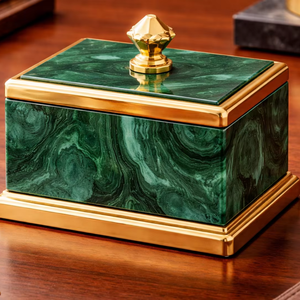 Cadeau de bureau en malachite fait main, souvenir en malachite, cadeau en malachite en gros, cadeau en pierre précieuse de malachite pour les employés, malachite pour le bureau - Product Image 1