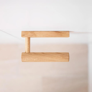 Portarrollos de papel higiénico de madera para montar en la pared con estante, estante de almacenamiento rústico de un solo nivel para baño. - Product Image 4