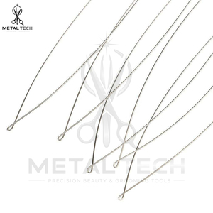 Pink Black Dual Color Hair Extension Loop <b>Needle</b> Wire <b>Threader</b> Pulling Hook Set for Micro Link Beads Extension Supply - Product Image 3