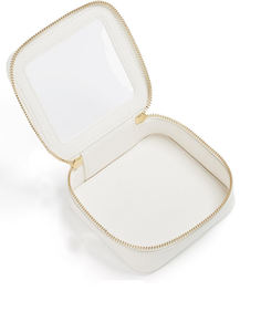 Transparent <b>Makeup</b> <b>Bag</b>, <b>Travel</b> Toiletry <b>Bag</b> in genuine leather - Product Image 4