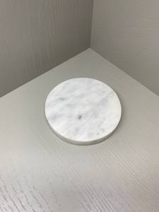 High Demand White Round <b>Marble</b> Coasters <b>Set</b> With Natural Stone Finish For Elegant Home Decor <b>Coffee</b> and Tea <b>Table</b> Use - Product Image 3