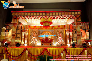 Delizio USA Designer White Royal Wedding FRP Pillars Mandap Elegant Wedding Decoraciones - Product Image 4