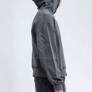 Sudaderas con Capucha de Invierno, Mezcla de Algodón de la Mejor Calidad, Diseño Desgastado, Transpirables, Ecológicas, Talla Personalizada para Hombre, MOQ Bajo - Product Image 5