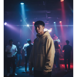 Sweat à capuche en coton épais personnalisé pour la vente en gros, imprimé, coupe oversize, décontracté, pour hommes - Product Image 3