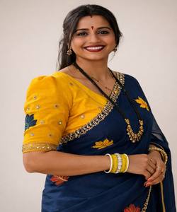 Sari de seda Rangoli de lujo con bordado Jari y espejos auténticos, blusa sin coser, para fiestas, precio mayorista, prendas étnicas, amarillo. - Product Image 4