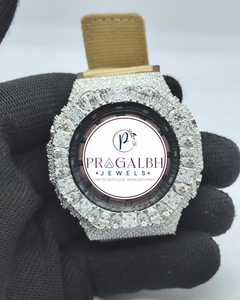 นาฬิกาเพชรแบบ Iced Out  ประดับเพชรโมอิสซาไนต์ สายหนัง สำหรับผู้ชายและผู้หญิง - Product Image 4