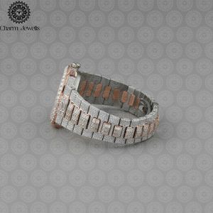Montre de luxe Charm_Jewells en acier inoxydable, cadran en verre 40 mm, bracelet 20 cm, mouvement mécanique, étanche 10 bars, date automatique, fonction push - Product Image 2
