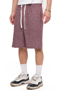 Men's Vintage Eco-Friendly Cotton Fleece <b>Knee</b> Length Shorts Lightweight Relaxed Fit Elastic Waist Comfortable Summer Wear Solid - Product Image 2