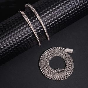 Cadena Cubana de Plata de Lujo para Hombre, Estilo Clásico Hip Hop, Joyería con Brillo de Moissanita - Product Image 4