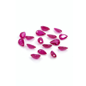Rubíes naturales sin tratar de Mozambique, calibrados en forma de pera de 4x6 mm, piedras preciosas de rubí facetadas naturales sueltas para la fabricación de joyas, listas para usar. - Product Image 5