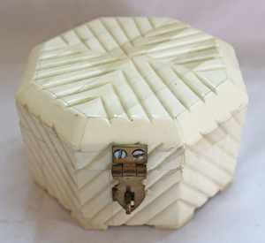 Handmade Vintage Brass & Bone Carved Trinket Jewellery <b>Keepsake</b> Storage <b>Box</b> Polished Nautical Style Decorative Carving - Product Image 6