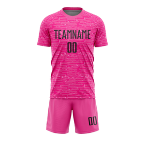 Durable 100% Polyester Soccer Uniform Breathable Football Jersey Shorts Set Custom Team Name for Unisex Competitive Sports - Product Image 1