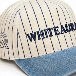 Casquette Snapback Rayée Whiteaura à 6 Panneaux, Visière en Denim, Logo Brodé 3D, Unisexe, Chapeau Décontracté pour Adultes, Quatre Saisons - Product Image 2