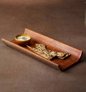 Premium Rustic Wooden Rectangle <b>Tray</b> Multipurpose Tabletop Organizer Serving Coffee Tea Breakfast Snacks Displaying Bar Mitzvah - Product Image 3