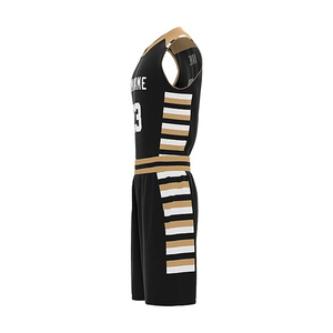 Wholesale Custom Adult Basketball Uniform Set Breathable Quick Dry 100% Polyester Sleeveless Sportswear Plus Size Option Printed - Product Image 2