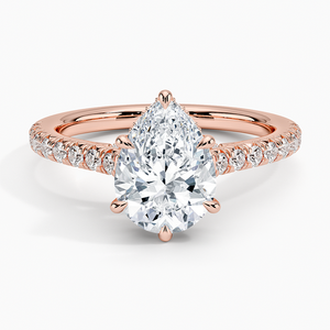 Anillo de Compromiso Solitario Chantal con Moissanita y Engaste de Garras, Chapado en Oro de 14K, Certificado GRA - Regalo de Aniversario - Product Image 3