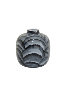 Vase à fleurs en métal gris Artesign, style abstrait, effet de pinceau, peinture artistique, centre de table, décoration intérieure, écologique - Product Image 1