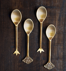 Premium Quality Brass Cutlery Sets Dinner <b>Table</b> Sets Christmas Parties Decor Brass <b>Spoon</b> Eco-Friendly Ice <b>Spoons</b> - Product Image 3