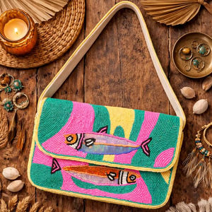 Bolsos de hombro artesanales con cuentas, estilo bohemio, profesionales, ecológicos, ligeros, de lujo y a la moda, de Glowin Fashion - Product Image 1