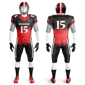 Ensemble d'uniformes de football américain personnalisés OEM, séchage rapide, respirant, anti-UV, anti-bactérien, sublimé, léger, 100% polyester - Product Image 3