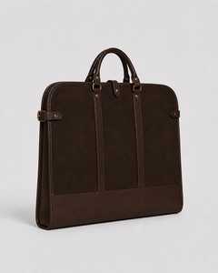 Housse de transport de costume en cuir véritable de qualité supérieure, robuste, moderne et simple, avec fermeture éclair, pour voyage de luxe - Product Image 6