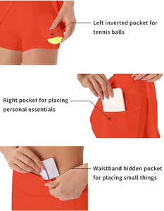 Fournisseur en gros en ligne de jupes pour femmes en tissu extensible 4 directions, avec logo personnalisé imprimé, design plissé, et faible MOQ. - Product Image 5