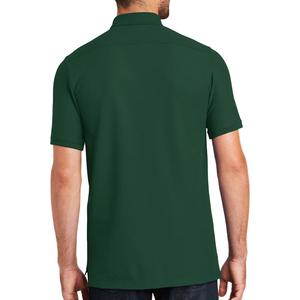 เสื้อโปโลผู้ชายสไตล์สตรีทแวร์ทรงโอเวอร์ไซส์ ดีไซน์ไหล่ตก ผลิตจากผ้าฝ้ายถักคุณภาพสูง พร้อมโลโก้แบบกำหนดเอง ลายเรียบ - Product Image 3