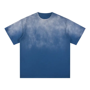 T-shirt délavé à l'acide pour homme, 100 % coton, haute qualité, manches courtes, coupe ample, longueur standard, tenue décontractée - Product Image 6
