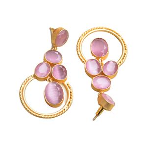 กระดุมพลอยทองเหลืองแบบกึ่งมีค่าชุบทอง18K ประดับด้วยทองเคจำนวนมากขายส่ง - Product Image 3