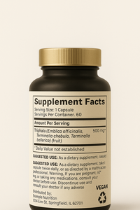 Triphala 500mg Capsules Digestive Detox Immune Support Antioxydant Cleanse 60 Capsules Vegan pour Adultes pour Femmes Enceintes Fabriqué - Product Image 6