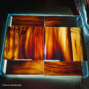 Élégante plaque en corne de buffle faite à la main, écologique, blanc clair et brun clair, matériau naturel pour montures optiques, vente en gros - Product Image 4