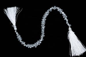 100% llegada Natural claro blanco Topacio facetado gotas forma cuentas Natural blanco Topacio gota para la fabricación de joyas - Product Image 3