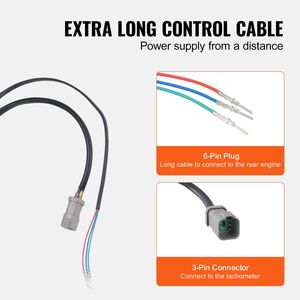 Centralina di controllo remoto fuoribordo Evinrude Johnson 5006180, a montaggio laterale, per motori marini e acceleratore barca - Product Image 6