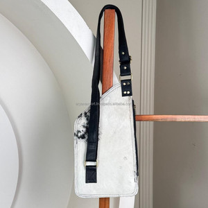 Mode sac de poitrine décontracté pour hommes et femmes sport voyage unisexe haute qualité en cuir de vachette véritable une épaule sacs à bandoulière - Product Image 5